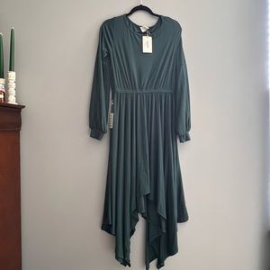 Joyfolie NWT teal midi dress